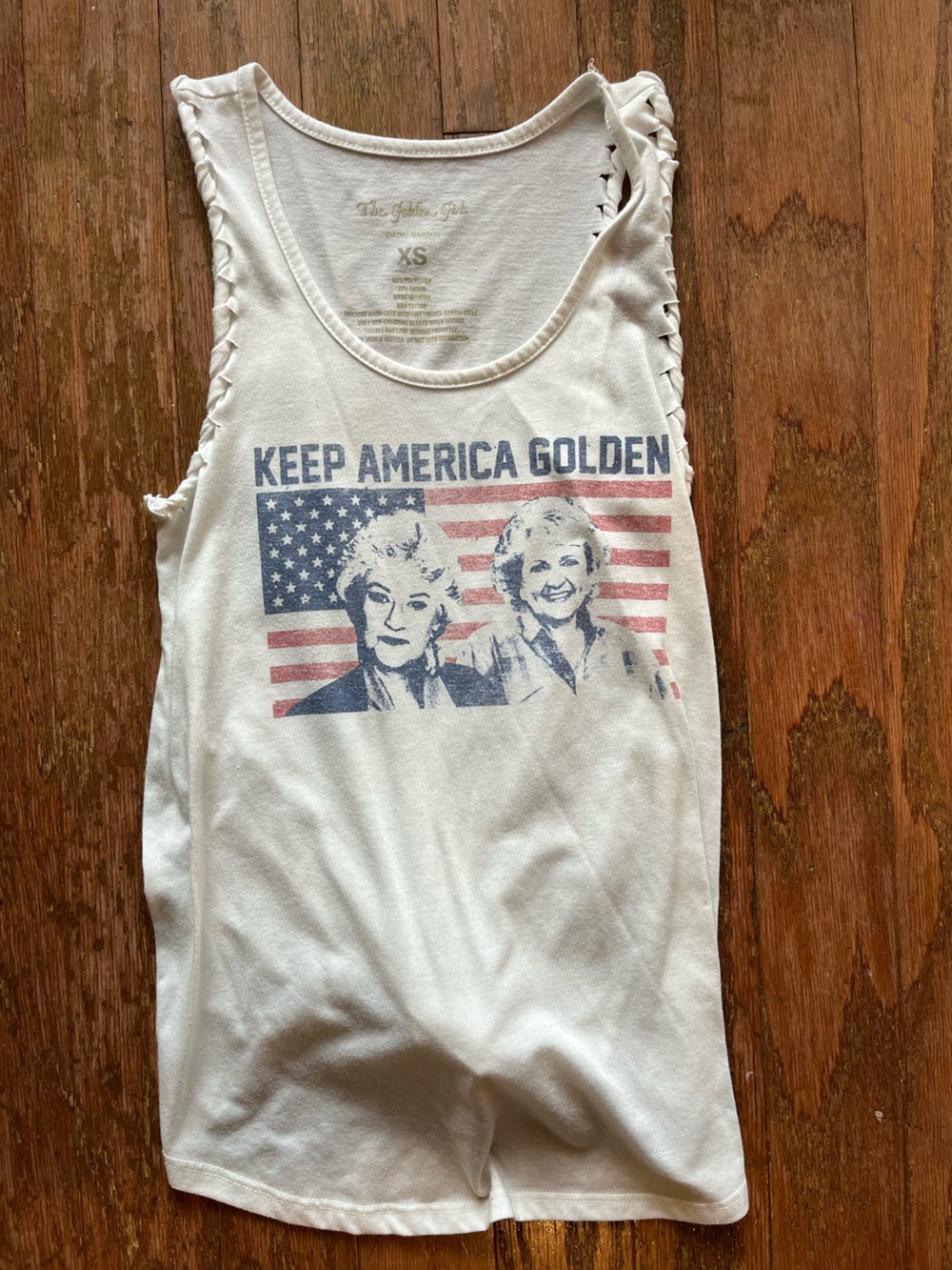 The Golden Girls "Keep America Golden" Graphic Tank Top (Size XS)